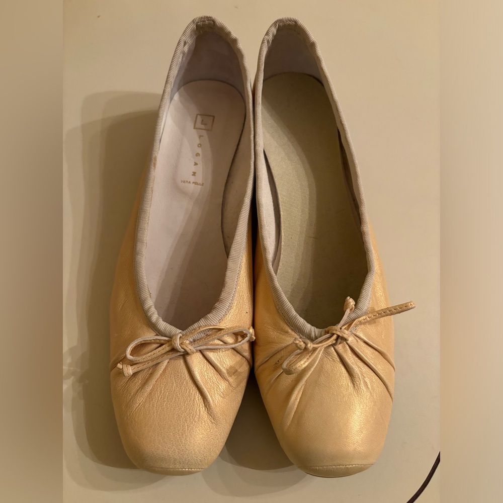 J. Logan butter yellow pearl ballet flats 35/6